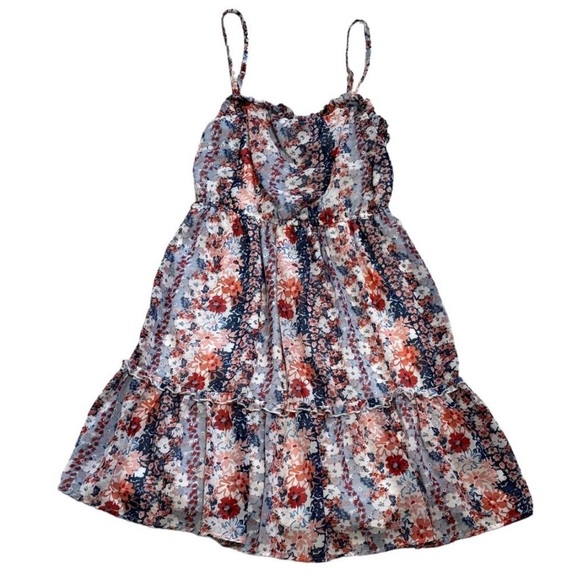 Sincerely‎ Jules Red, White and Blue with coral Floral Sundress size Small - Picture 1 of 7